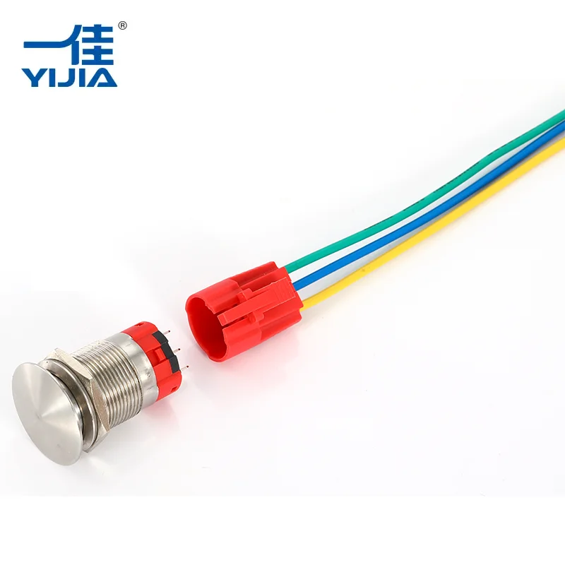 Interruptor de botón de hongos de metal