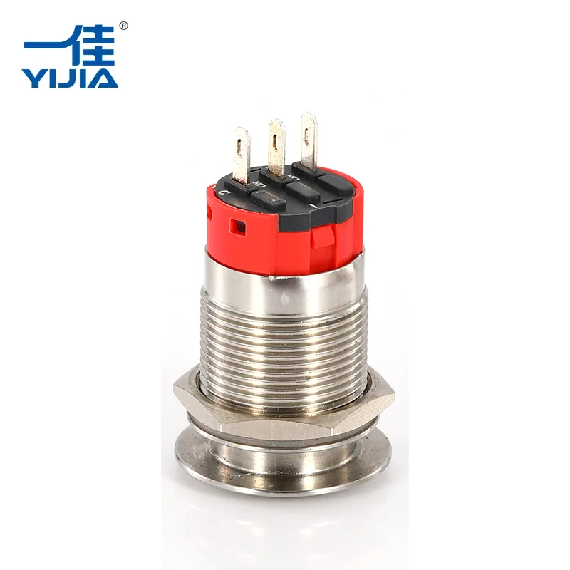 Interruptor de botón de hongos de metal