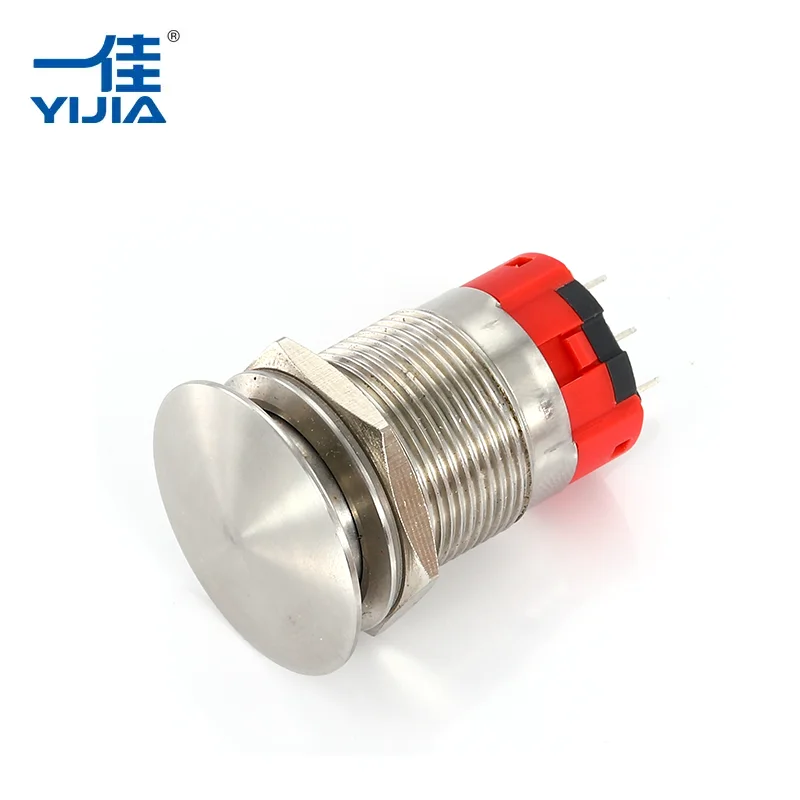 Interruptor de botón de hongos de metal