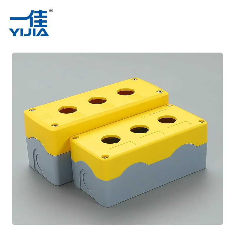 Caja de botón de plástico