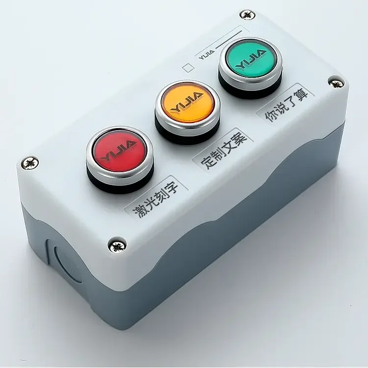 Caja de botón de plástico