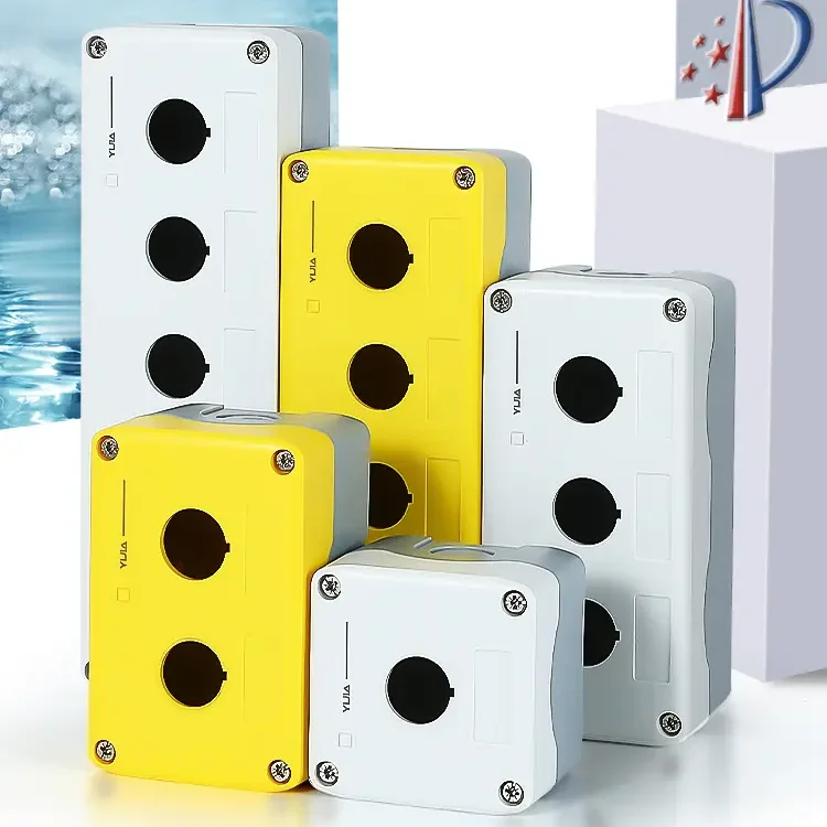 Caja de botón de plástico